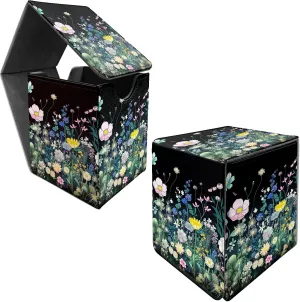 Colourful Wild Flower Card Deck Box for Trading Cards Commander Deck Box Card Storage Box with Strong Magnet Magic Premium Gathering Deck Box Cover for TCG CCG Magic Cards