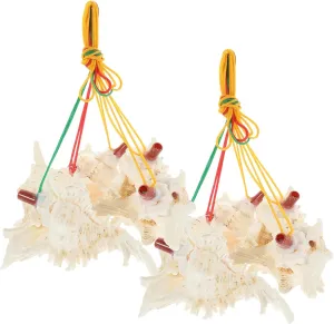 Conch Whistle Pendant Boys and Girls Music Toys Natural Shell Necklace for Toddlers Present