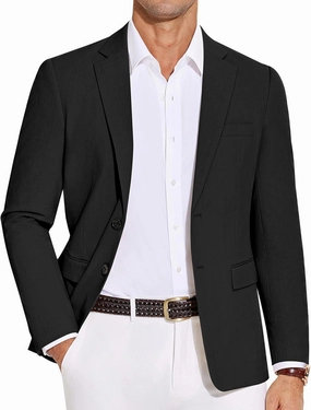 COOFANDY Men's Casual Blazer Lightweight Slim Fit Suit Jacket Two Button Cotton Sport Coats