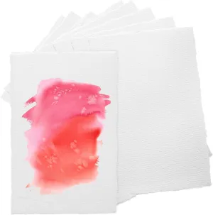 CORHAD Watercolor Painting Paper Pad 25 Sheets 300g Deckle Edge Textured Cold Press Paper Artist