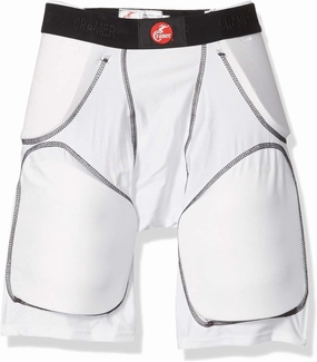 Cramer Classic 5-Pad Football Girdle with Hip, Tailbone and Thigh Pads, Integrated Girdle, Compression Football Gear, White, 2X-Large