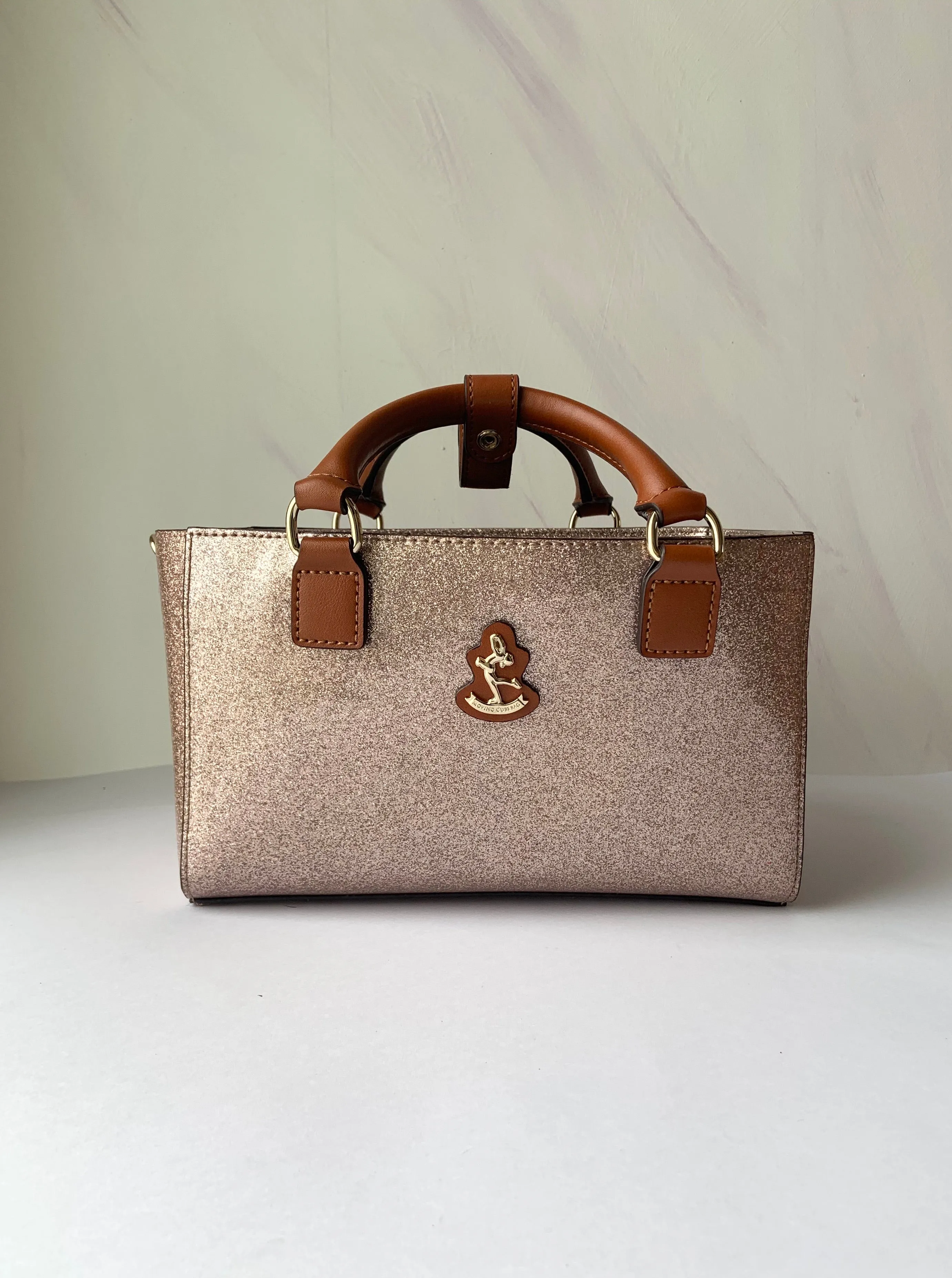 Cube Tote Bag SHINY, rose gold