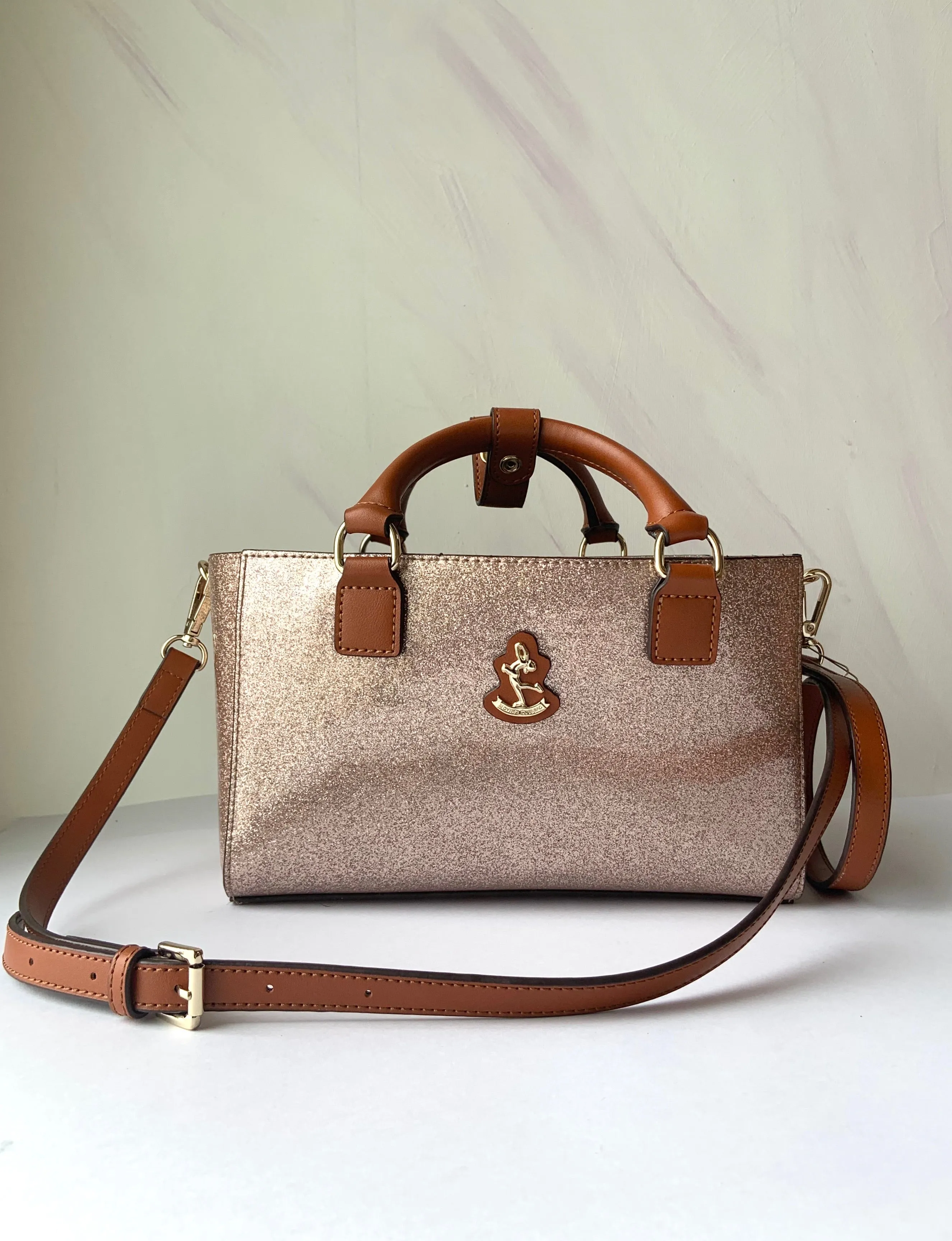Cube Tote Bag SHINY, rose gold