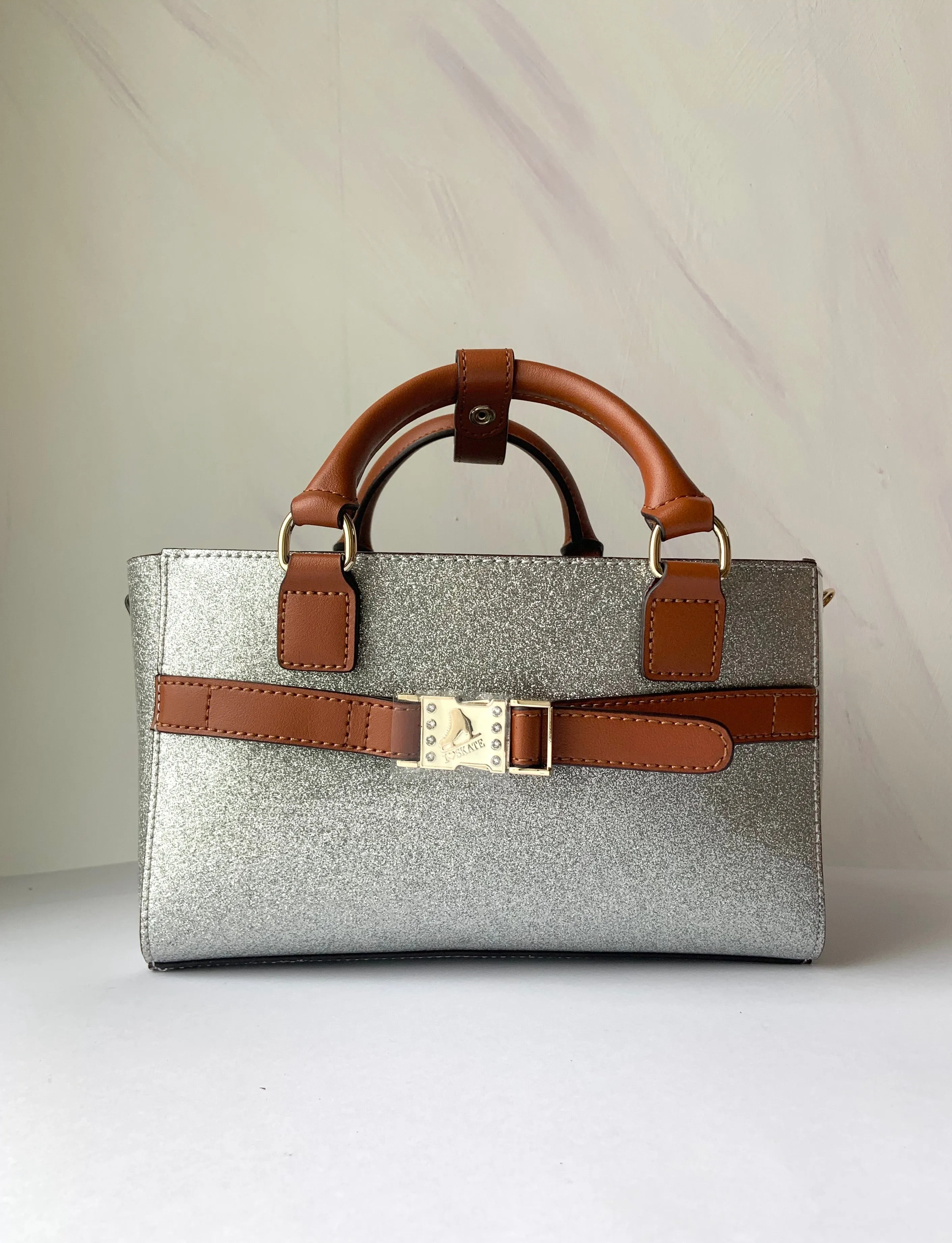 Cube Tote Bag SHINY, silver
