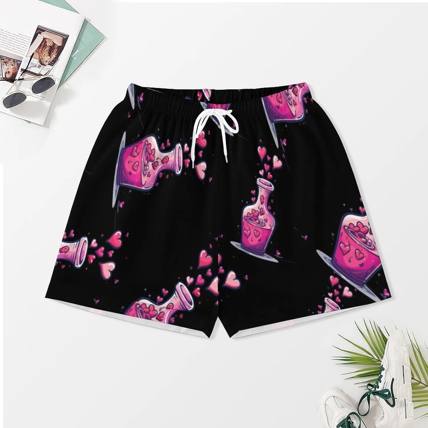 Cute And Fun Chemistry Women's Satin Pajama Set Short Sleeve Button Down Sleepwear Loungewear Pj Set