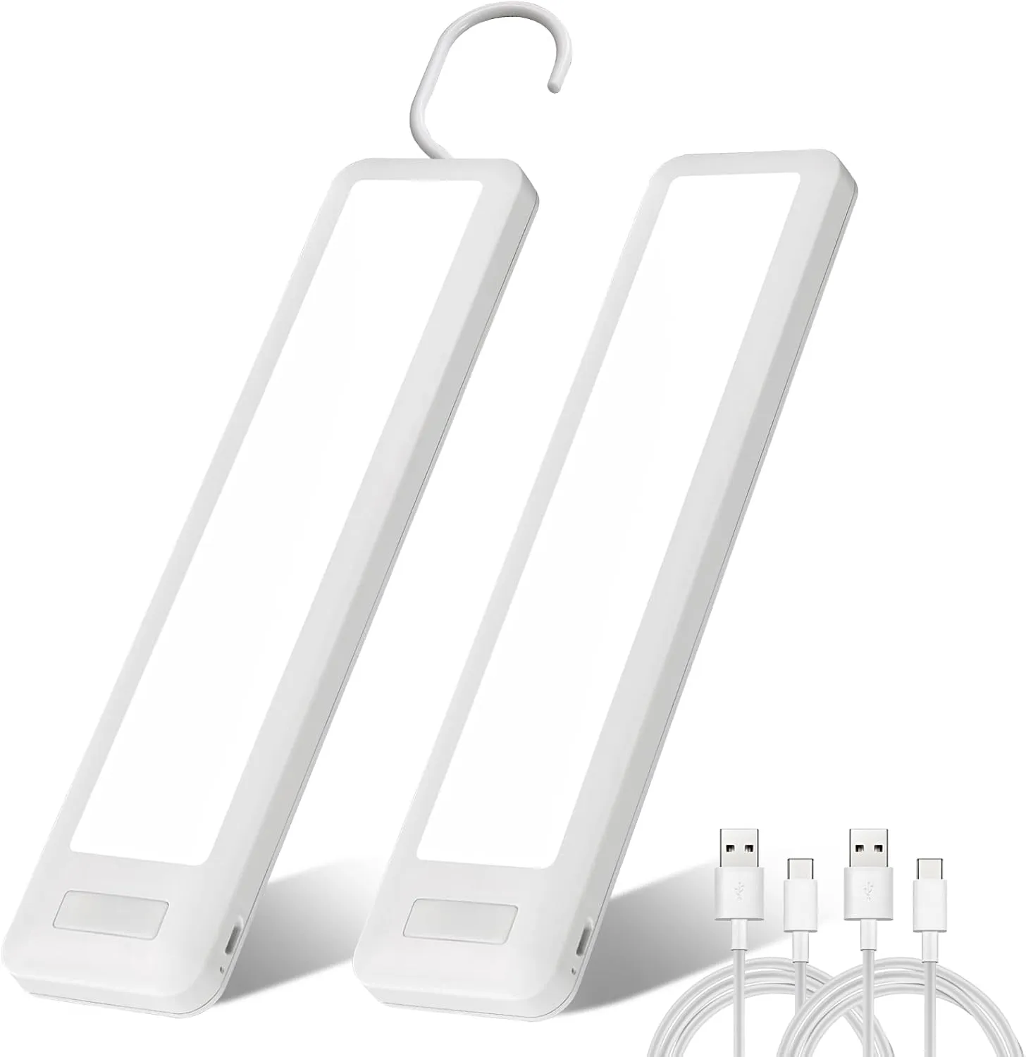 Dawnrise Under Cabinet Lights,7.8inch Motion Sensor Closet Light Indoor with Hook,Rechargeable Portable Lighting for Kitchen,Wardrobe,Closet,Bedroom,Cabinet,Storage Room,Utility Room (6000K)