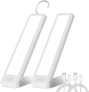 Dawnrise Under Cabinet Lights,7.8inch Motion Sensor Closet Light Indoor with Hook,Rechargeable Portable Lighting for Kitchen,Wardrobe,Closet,Bedroom,Cabinet,Storage Room,Utility Room (6000K)