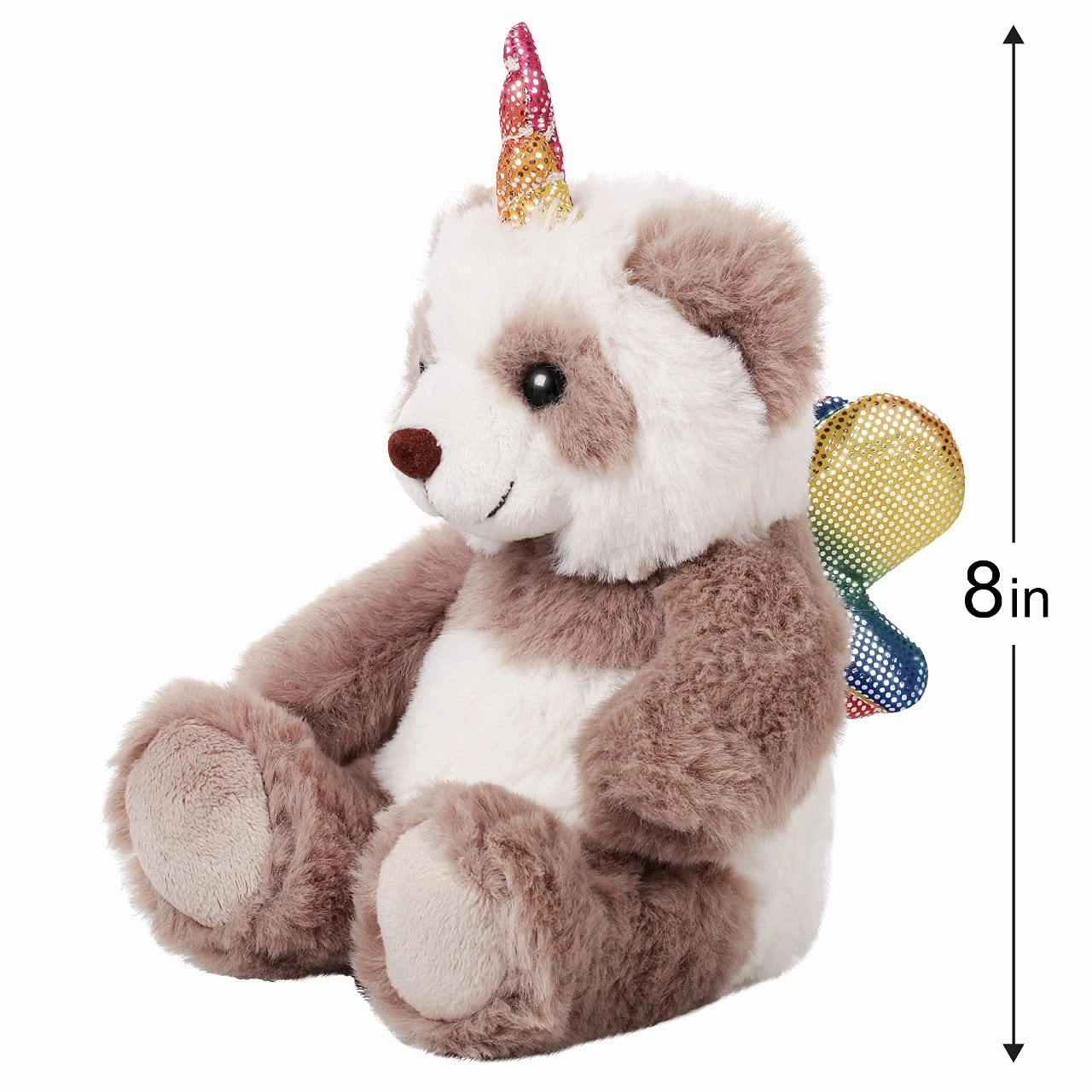 Dazmers 8" Plush Unicorn Stuffed Animal Toys, 4 Piece Cute Stuffed Animal Set, Caticorn, Pandacorn, Llamacorn, Slothicorn for Girls
