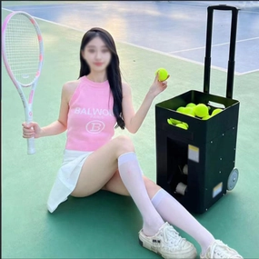 DAZULI Tennis Ball Cannon Portable Tennis Ball Machine (Only Weighs 22lbs) - for Top Spin and Backspin, Max 31MPH, 4  Hours Play with Rechargeable Lithium Battery
