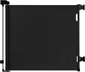 dearlomum Retractable Baby Gate,Mesh Baby Gate or Mesh Dog Gate,33" Tall,Extends up to 55" Wide,Child Safety Gate for Doorways, Stairs, Hallways, Indoor/Outdoor（Black,33"x55")
