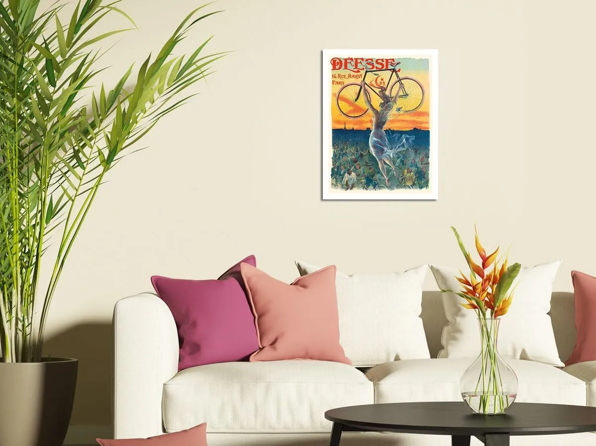 Déesse Bicycles - Paris France - Winged Goddess - Vintage Advertising Poster by Jean de Paleologue c.1898 - Master Art Print 10in x 14in