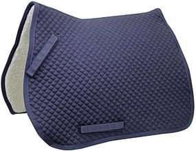Derby Originals Dressage Diamond Quilted Saddle Pad with Full Fleece Lining, Navy
