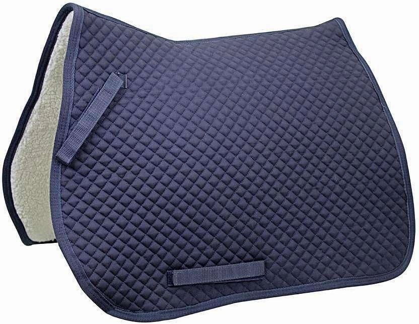 Derby Originals Dressage Diamond Quilted Saddle Pad with Full Fleece Lining, Navy