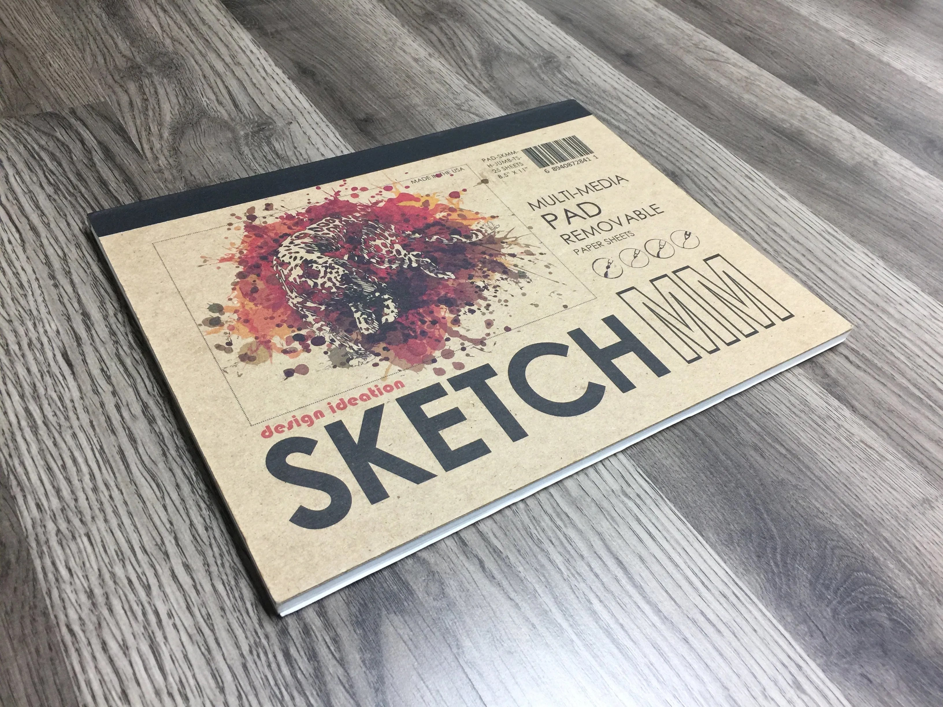 Design Ideation SKETCH PAD : Removable Sheet. Multi-Media. (8.5" x 11") PAD-2550-TS
