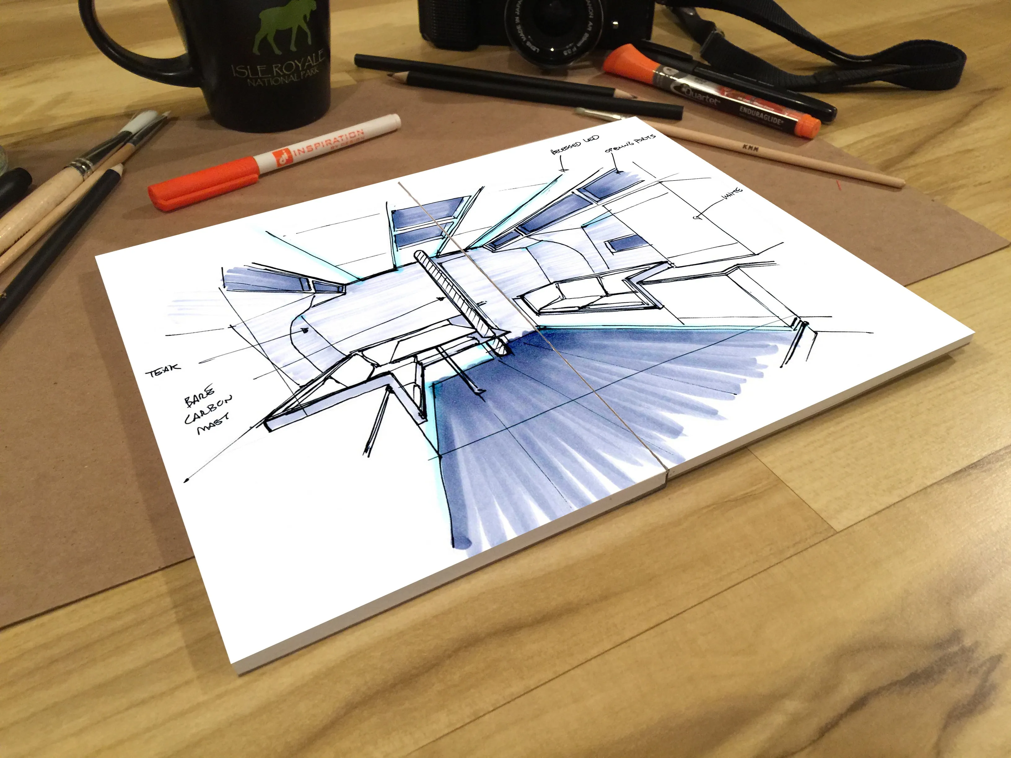 Design Ideation SKETCH PAD : Removable Sheet. Multi-Media. (8.5" x 11") PAD-2550-TS