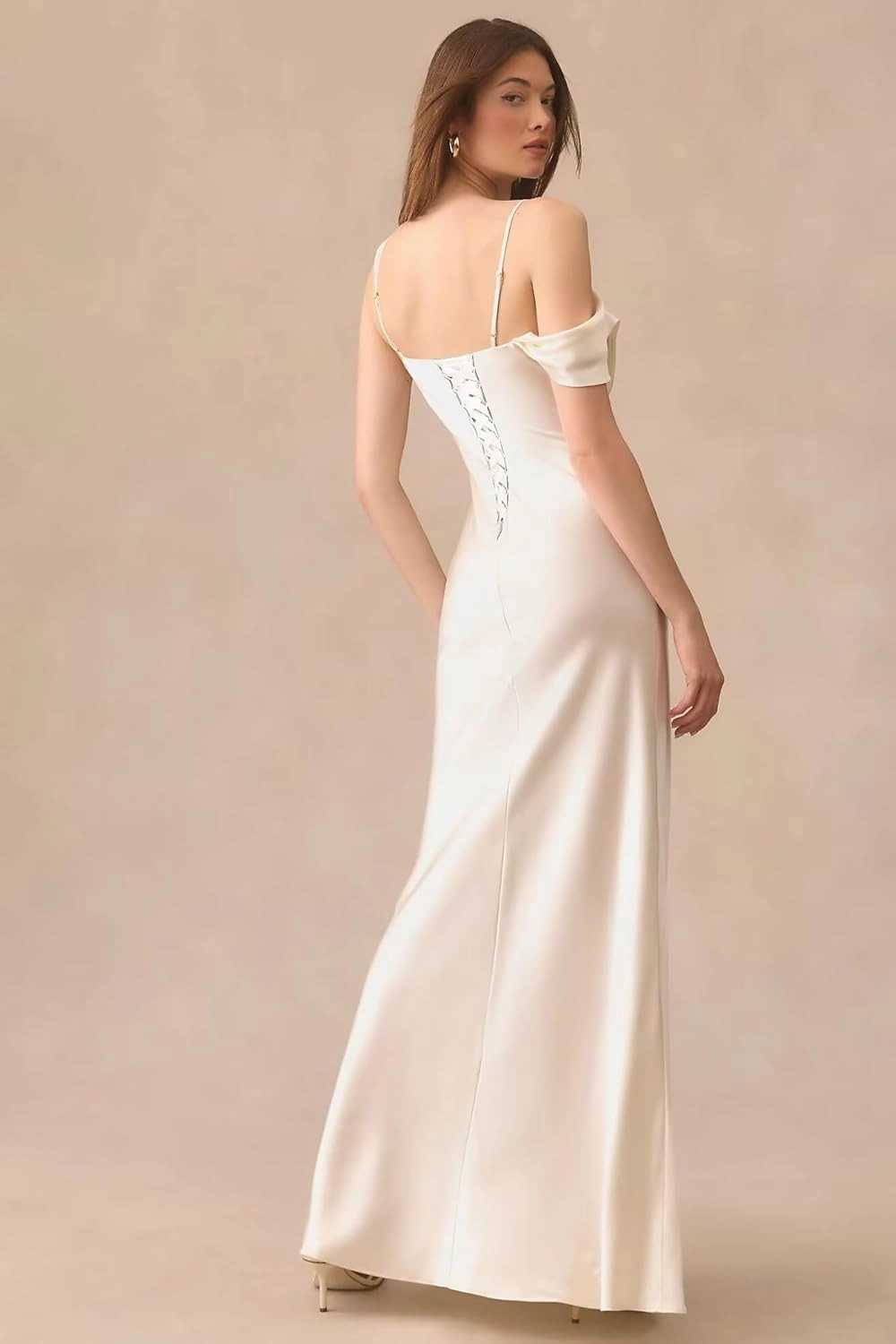 Dessiny Boho Wedding Dresses for Bride with Slit Lace Appliques Long Sleeve Mermaid Bridal Dresses for Wedding 2025 DE08