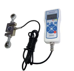 DFS-X10KN (10000N/2200lbf/1000kgf) Digital Force Gauge with External S-Beam Load Cell, Peak/Track Mode, Invert Display,Pass/Fail LED,USB Output, Back-Lit Graphic LCD,Metal Enclosure