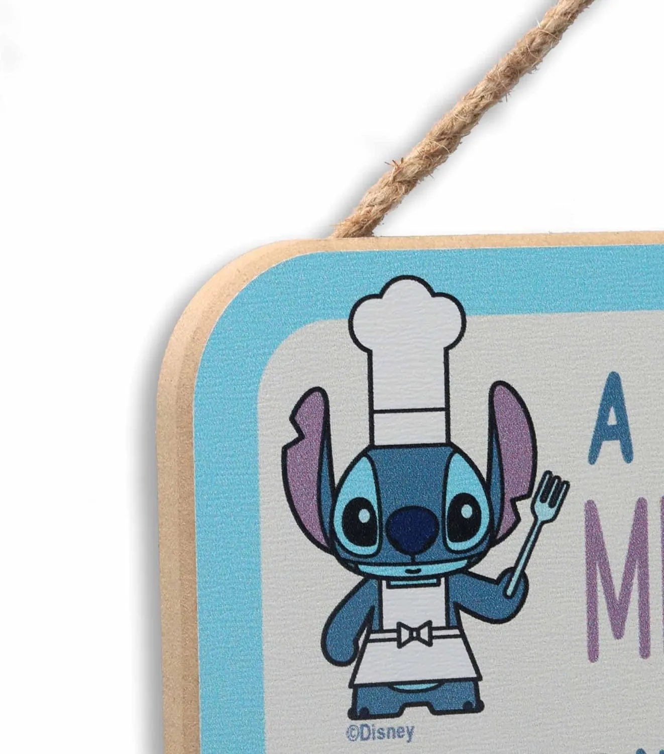 Disney Lilo and Stitch A Messy Kitchen is a Measure of Happiness Hanging Wood Measuring Sign - Cute Stitch Conversion Chart for Kitchen