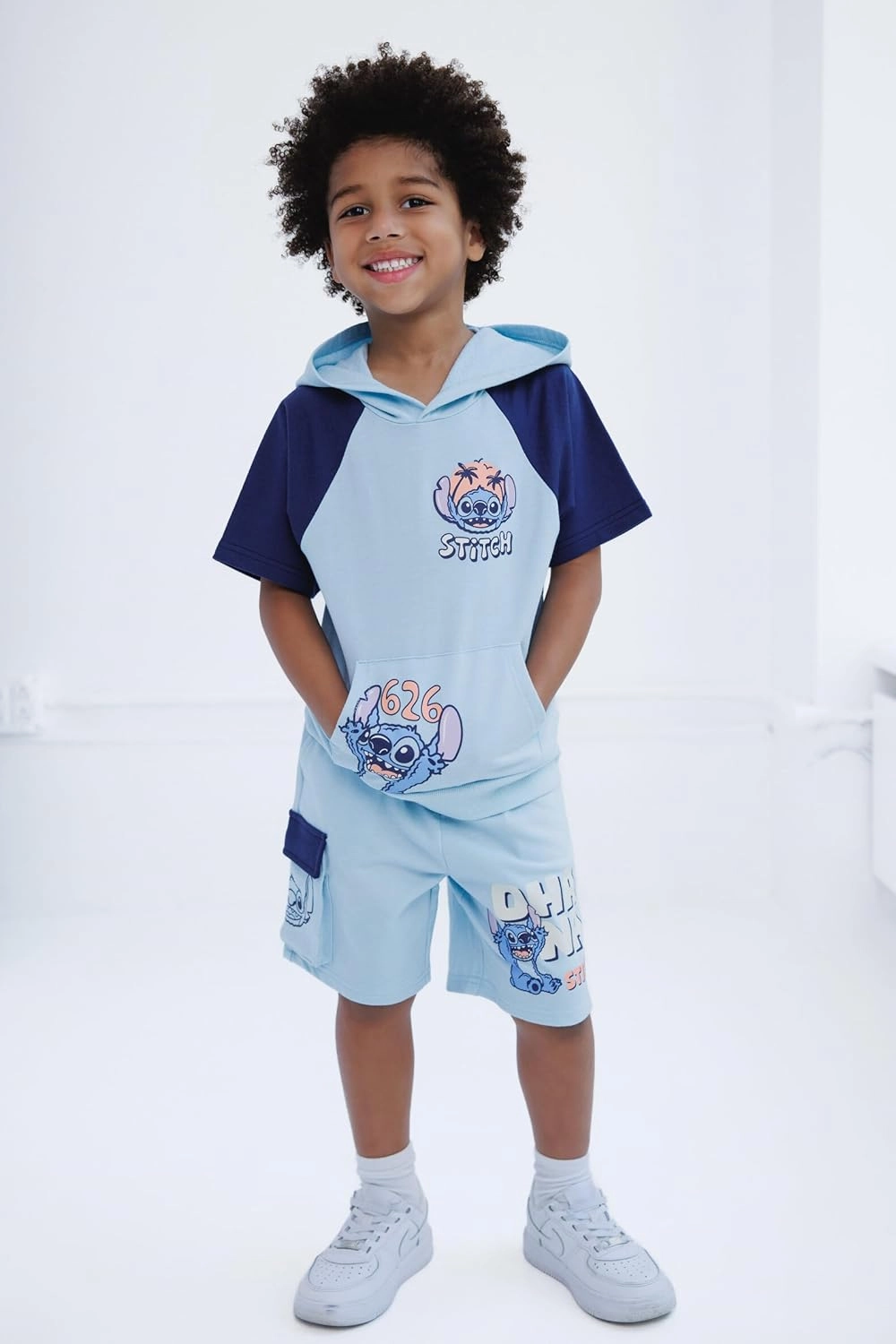 Disney Junior French Terry Pullover Hoodie and Shorts Toddler to Big Kid Sizes (2T - 14-16)