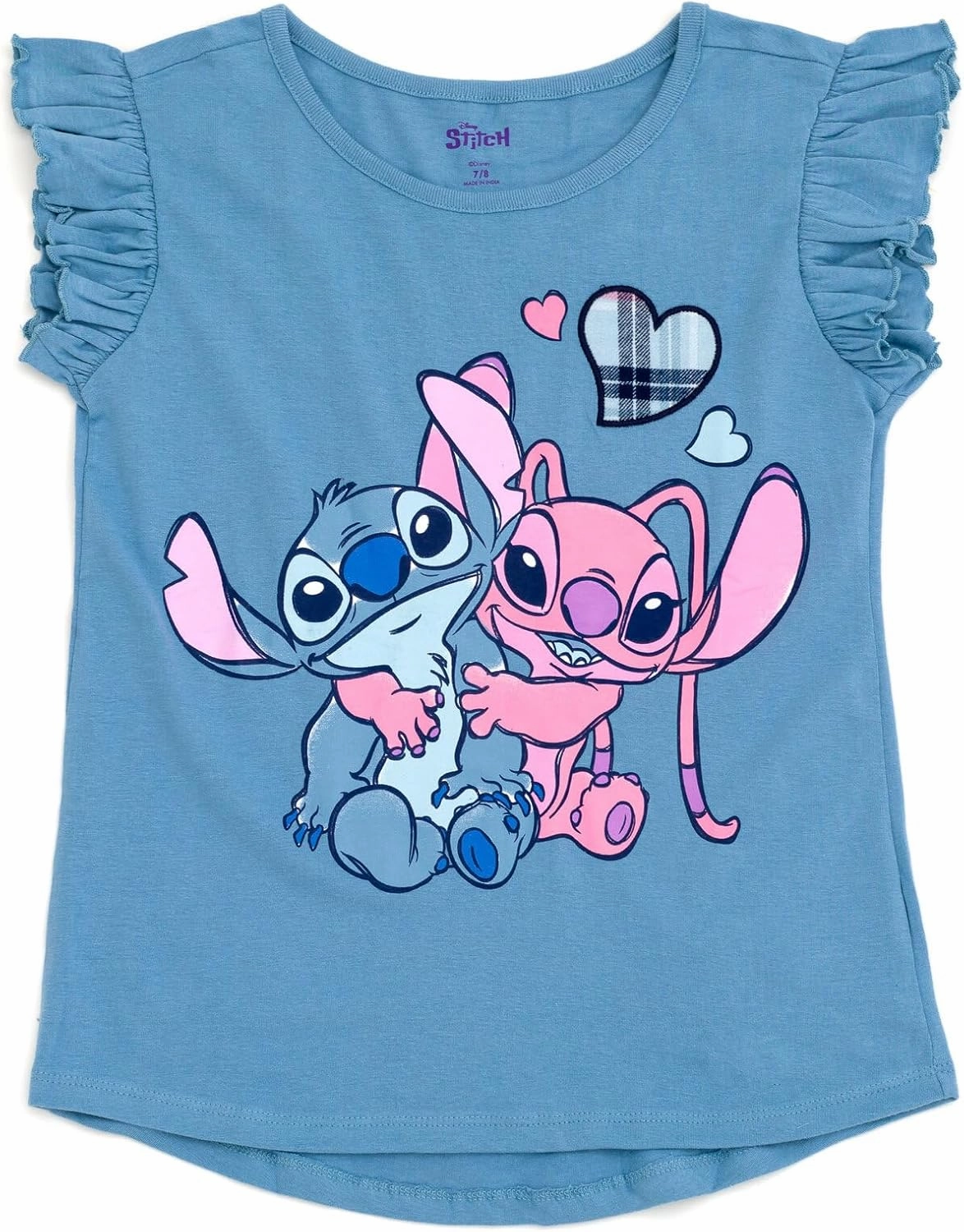Disney Lilo & Stitch The Aristocats Minnie Mouse Girls T-Shirt and Plaid Skirt Toddler to Big Kid