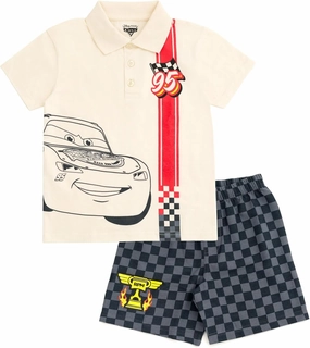 Disney Lion King Mickey Mouse Cars Polo Shirt and Shorts Outfit Set Toddler to Big Kid