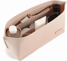 Doxo Purse Organizer Insert Handbag&Tote Felt Bag Fits for City 33 Speedy 35 and Neverfull MM(Beige-L)