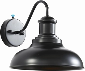 Dusk to Dawn Sensor Outdoor Barn Light Fixture, Exterior Farmhouse Gooseneck Outdoor Wall Sconce, Waterproof Black Outside Wall Mount Lighting for Porch, Entryway, Garage, Patio