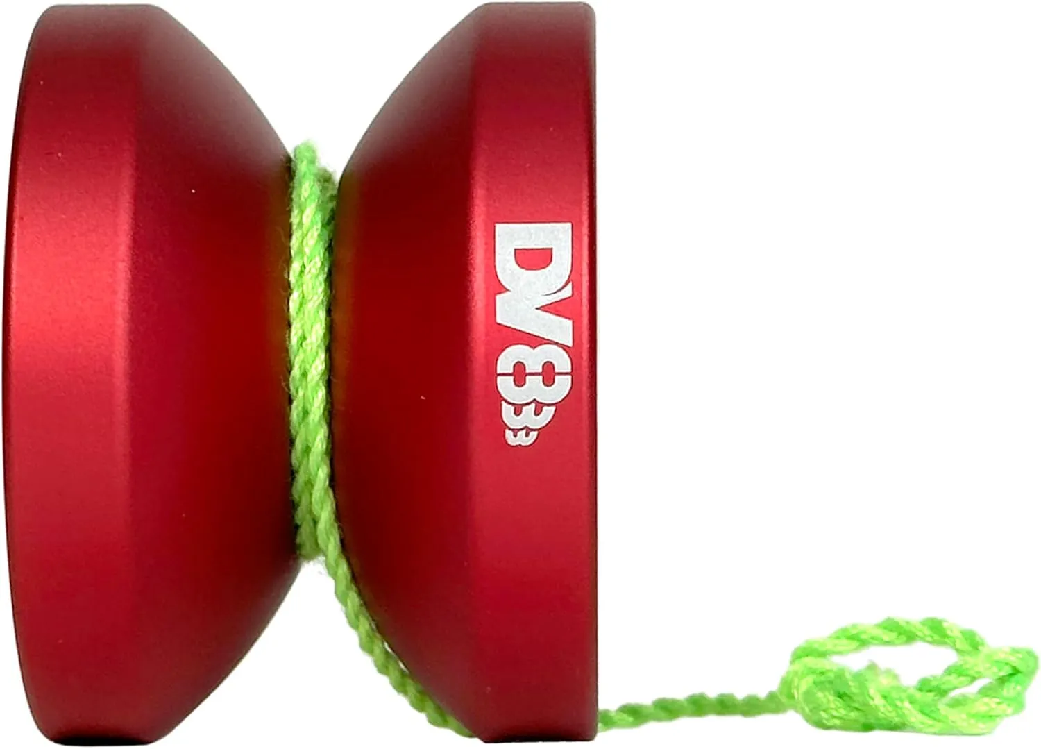 DV888 YoYo with White Caps - Ball Bearing Metal Yoyo (Red with White Caps)