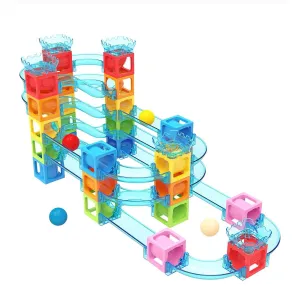 Edushape Magnetic Rolling Paths Marble Run STEM Baby Toy - Magnetic Stacking Tower with 4 Balls for Child Cognitive Development, Fine Motor Skills, Tactile Senses for Kids Aged 3 and Up