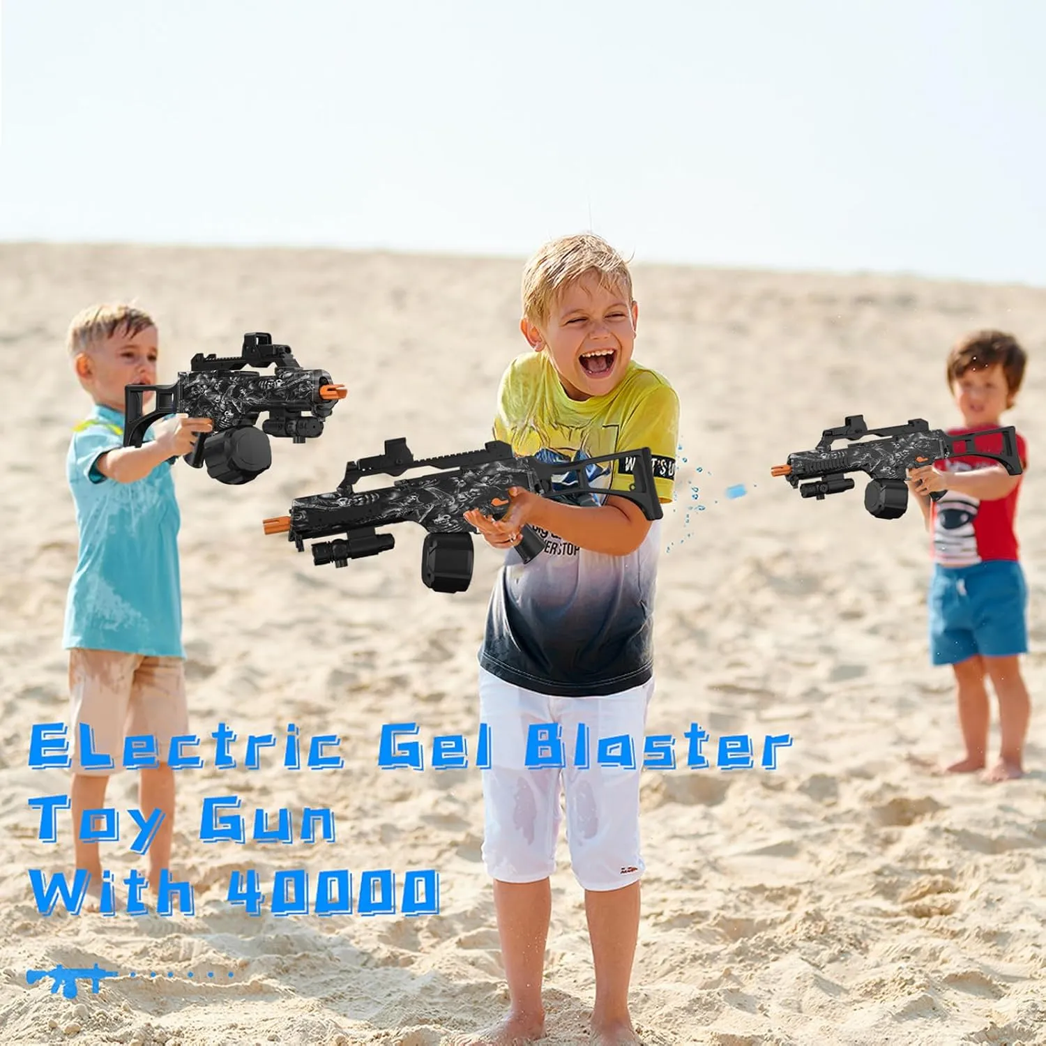 Electric Gel Ball Blaster, High Speed Automatic Splatter Ball Blaster with 45000  and Goggles, JIFTOK Rechargeable Splatter Ball Toys for Outdoor Activities Shooting Game Party Favors -Black