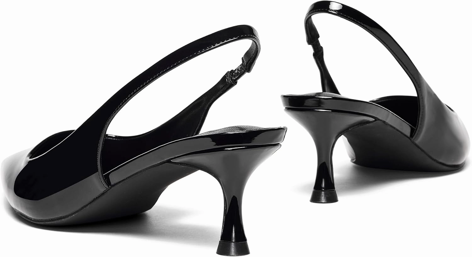 Elisabet Tang 1.96IN Trendy Closed Toe Slingback Kitten Heels for Women Low Dressy Pumps Wide Width Sexy for Prom