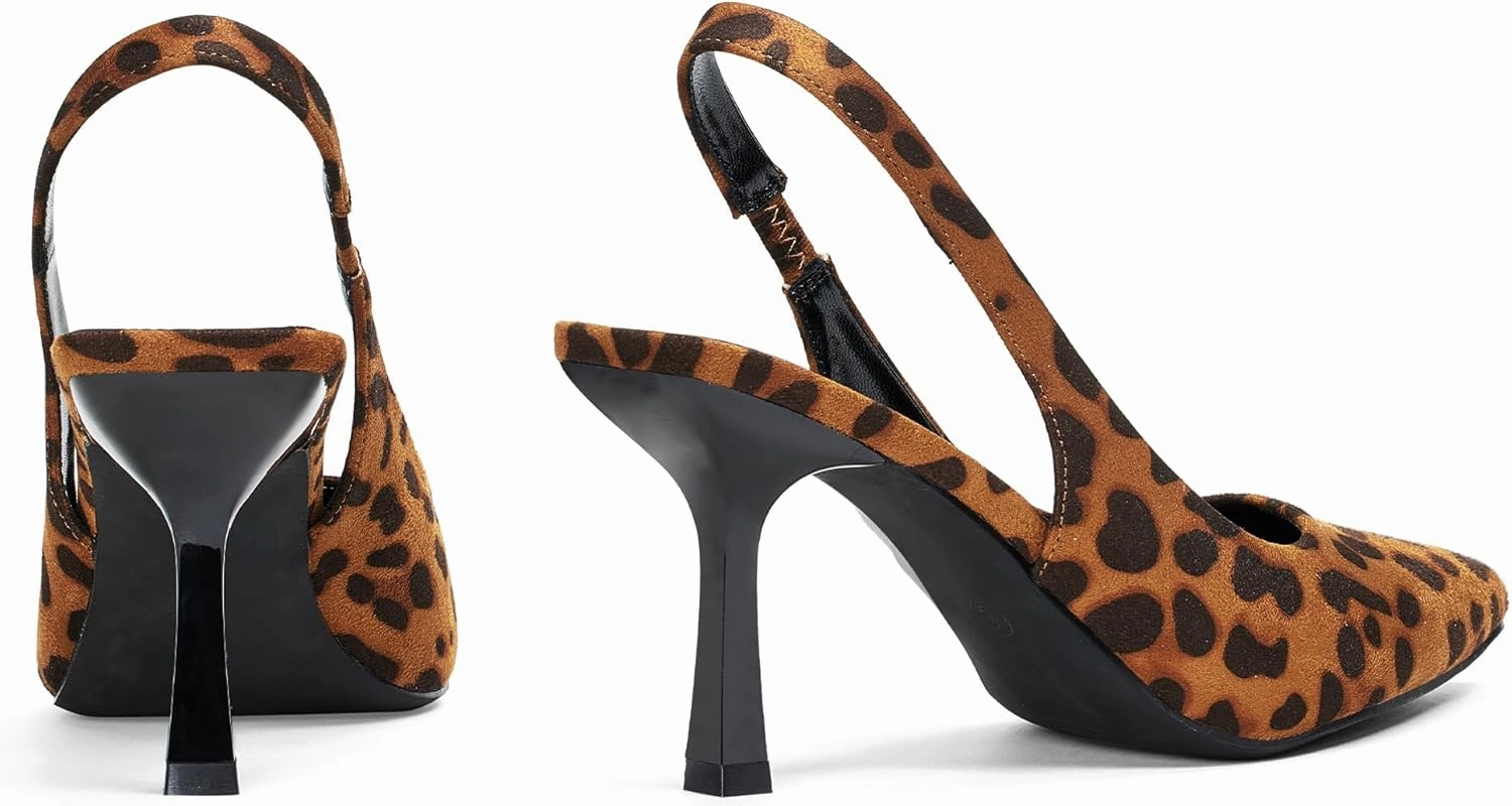 Elisabet Tang 3.14 in Trendy Slingback Stiletto Pumps for Women - Sexy Slip on Pointed Closed Toe mid High Heels Daily Party Office