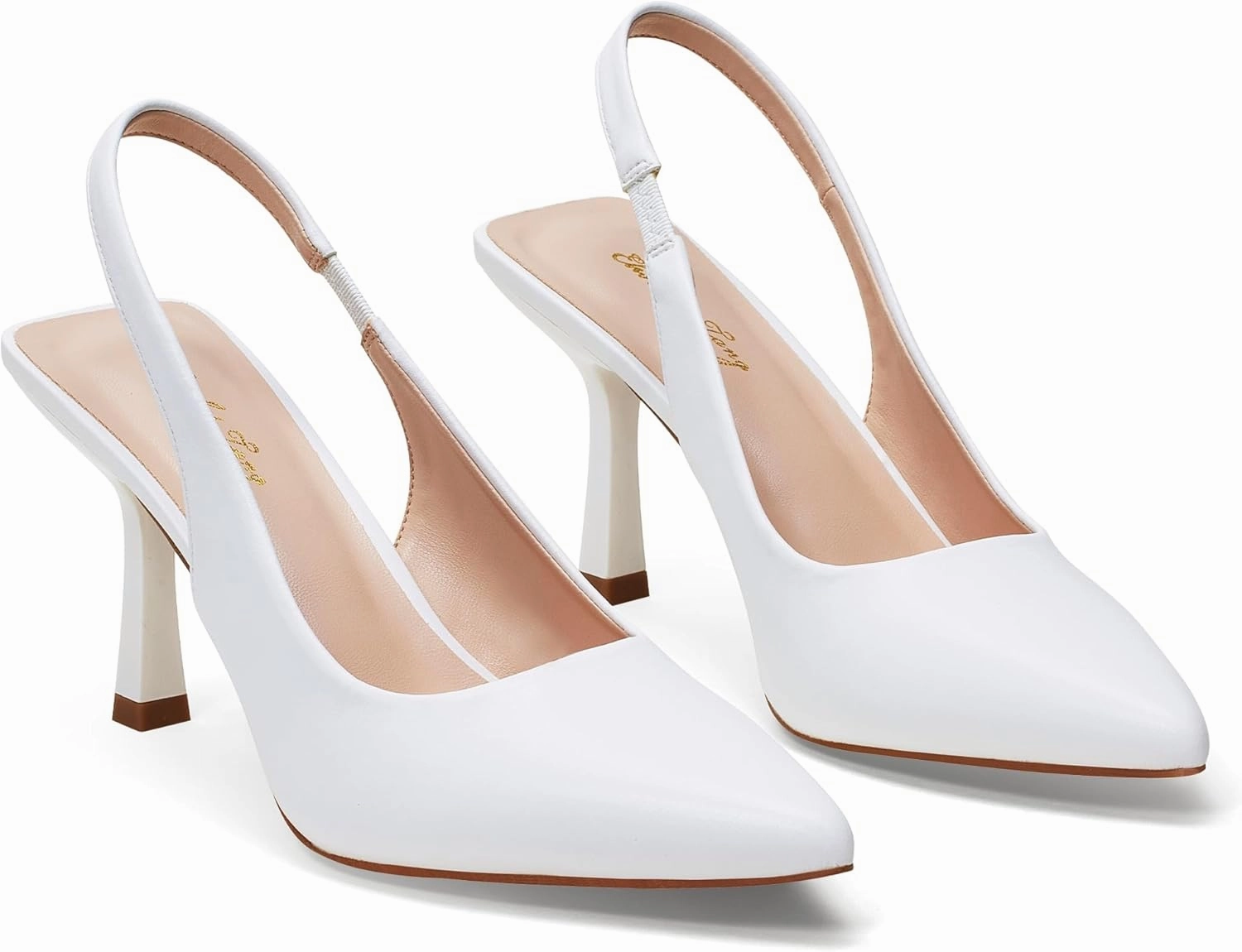 Elisabet Tang 3.14 in Trendy Slingback Stiletto Pumps for Women - Sexy Slip on Pointed Closed Toe mid High Heels Daily Party Office