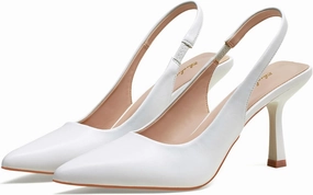Elisabet Tang 3.14 in Trendy Slingback Stiletto Pumps for Women - Sexy Slip on Pointed Closed Toe mid High Heels Daily Party Office