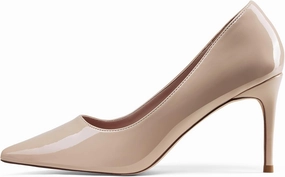 Elisabet Tang 3 in Classic Pointy Pull on Heeled Wedding Pumps - Comfortable Stiletto Closed Toe Dress Heels for Prom Work