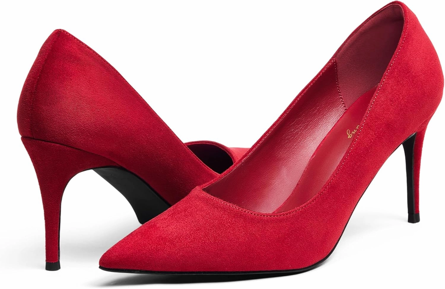 Elisabet Tang 3 in Classic Pointy Pull on Heeled Wedding Pumps - Comfortable Stiletto Closed Toe Dress Heels for Prom Work