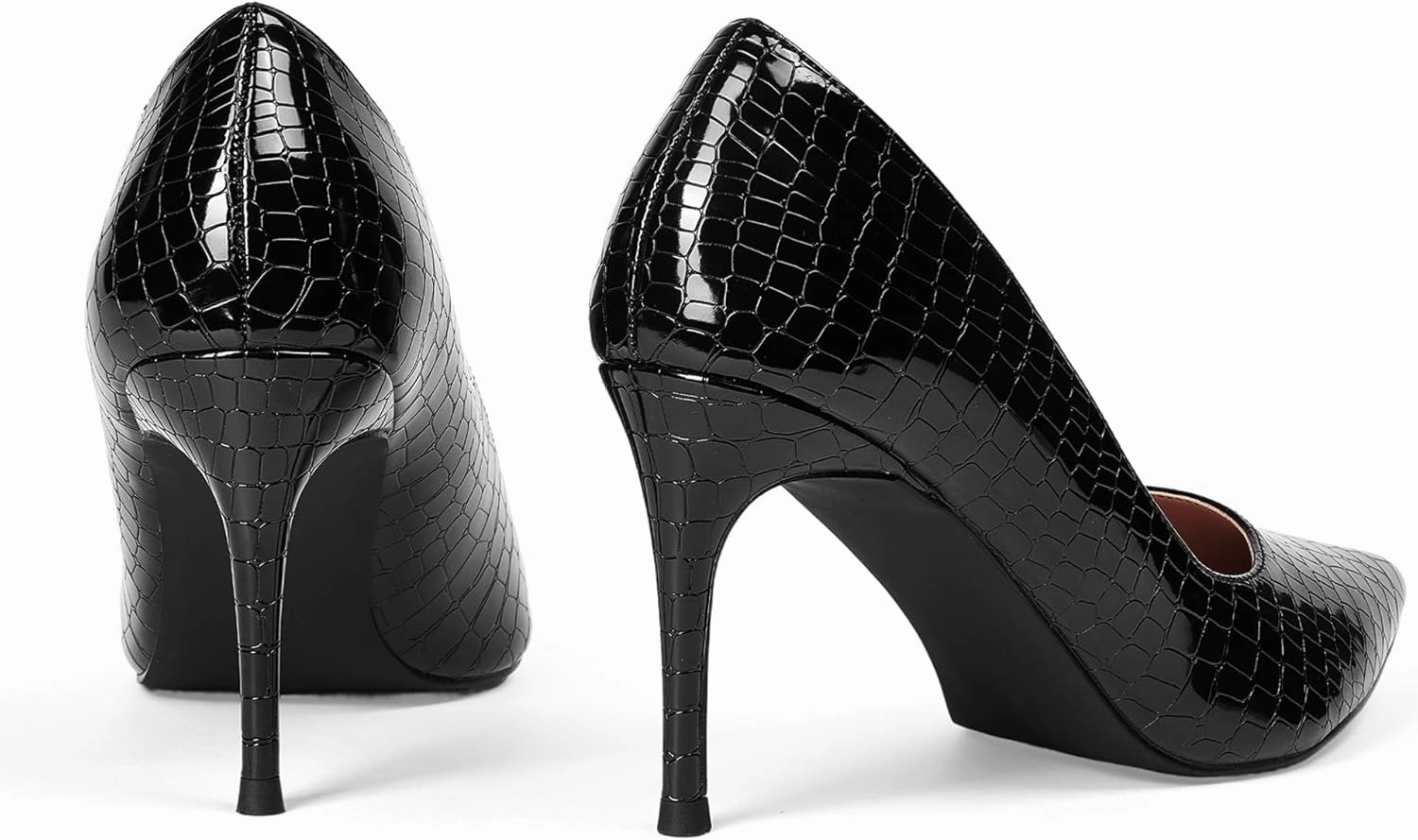 Elisabet Tang 3 in Classic Pointy Pull on Heeled Wedding Pumps - Comfortable Stiletto Closed Toe Dress Heels for Prom Work