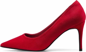 Elisabet Tang 3 in Classic Pointy Pull on Heeled Wedding Pumps - Comfortable Stiletto Closed Toe Dress Heels for Prom Work