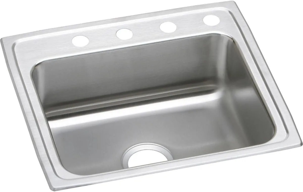 Elkay Lustertone Classic LRAD2521554 Single Bowl Drop-In Stainless Steel ADA Sink