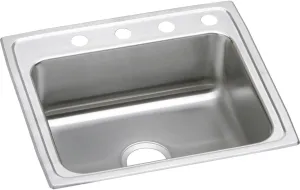 Elkay Lustertone Classic LRAD2521554 Single Bowl Drop-In Stainless Steel ADA Sink