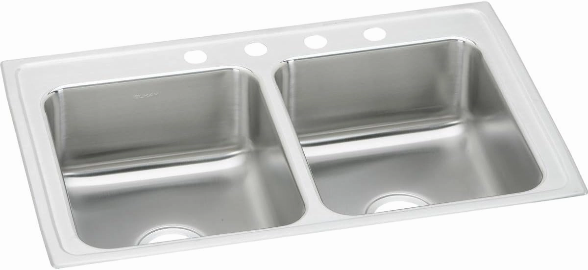 Elkay Lustertone Classic LRAD2918653 Equal Double Bowl Drop-In Stainless Steel ADA Sink