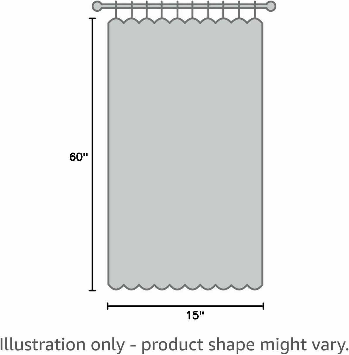Elrene Home Fashions Tucker Button Solid Window Valance for Kitchen or Bathroom, 60 Inches by 15 Inches, Linen, 1 Valance
