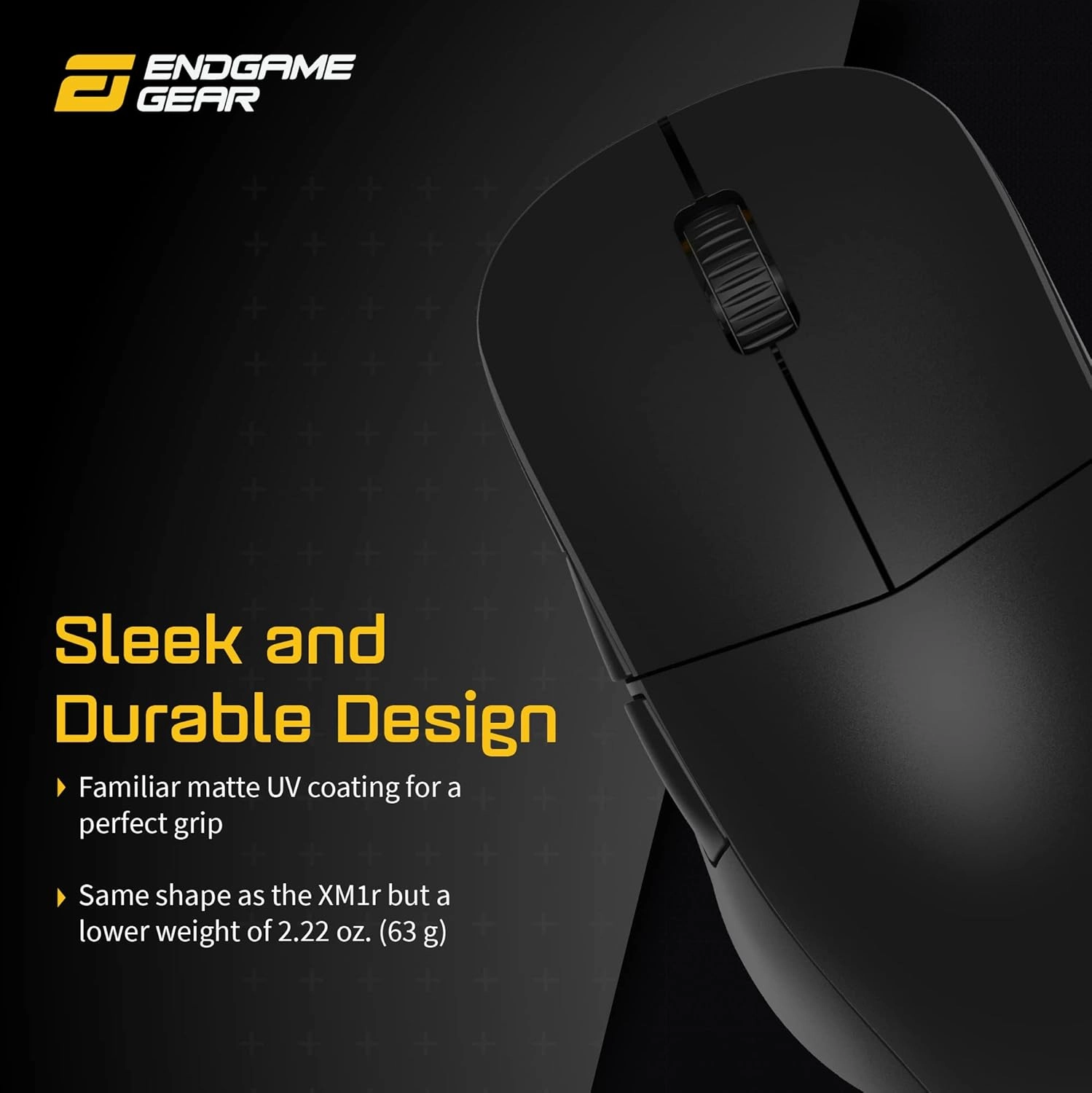 ENDGAME GEAR XM2we Wireless Gaming Mouse, Programmable Mouse with 5 Buttons and 19,000 DPI, Black