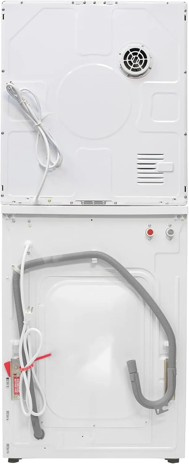 Equator Premium Stackable 15 Lbs Washer 1.62cf 110V Vented Digi Dryer 3.5cf 110V in White