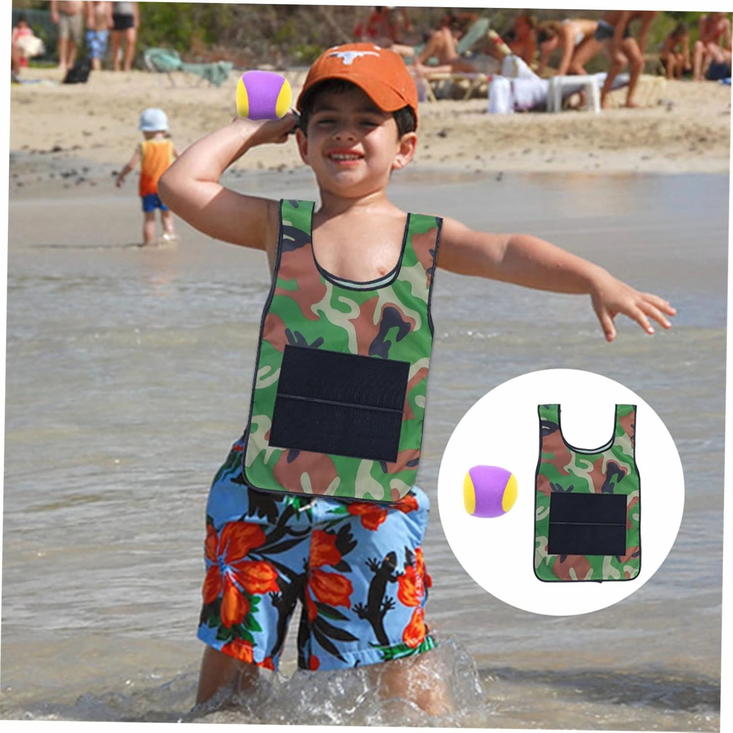 ERINGOGO 2 Sets Sticky Target Kids Tank Tops Sticky Ball Vest Athletic Tank Top Baseball Toys Outdoor Stick Ball