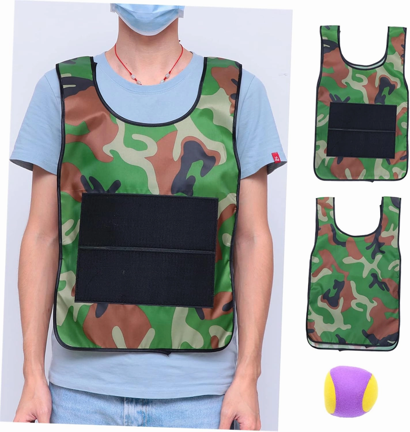 ERINGOGO 2 Sets Sticky Target Kids Tank Tops Sticky Ball Vest Athletic Tank Top Baseball Toys Outdoor Stick Ball