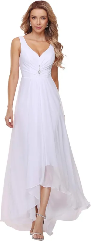 Ever-Pretty Women's High-Low Hemline Simple Chiffon Wedding Dress 9983-EH