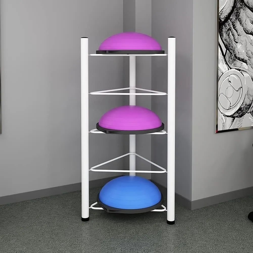 Exercise Ball Rack Half Balance Ball Storage Rack Standing Free Exercise Ball Holder 3/5/6/7 Tier Floor Stand Storage Organizer for Bosu Slam Bowling Medicine Balls black-6 layer