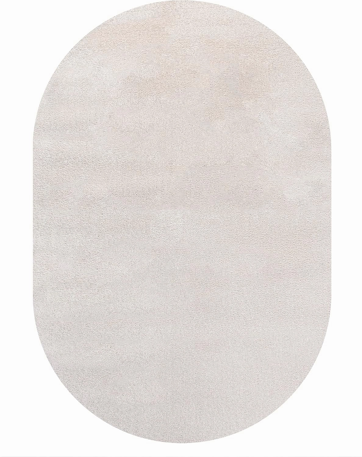 Eyely UES100D-5OV Supersoft Haze Solid Low-Pile Indoor Area Rug, Coastal, Bohemian, Minimalist, Classic, Casual for Bedroom,Kitchen,Living Room,Non Shedding,Easy-Washing, Ivory, 5 X 8 Oval