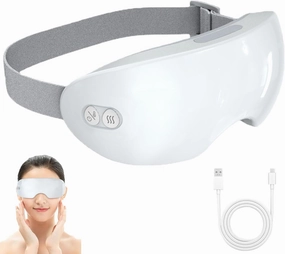 Eyerelis Steam Therapy Mask, Smart Hot & Cold Steam Eye Mask for Dark Circles, Puffiness, Eye Mist Sprayer for Dry Eyes Relief, Cordless Electric Eyes Heating Massager - 2 Levels (1Set)